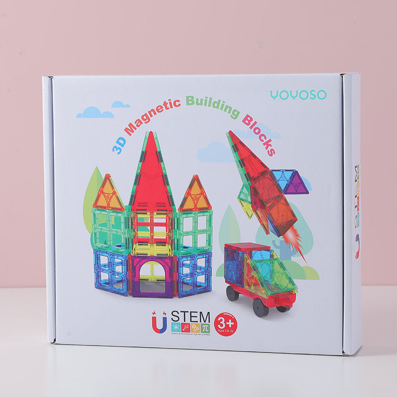 Blocchi di costruzione per finestre colorate con magnete 3D 30 pezzi