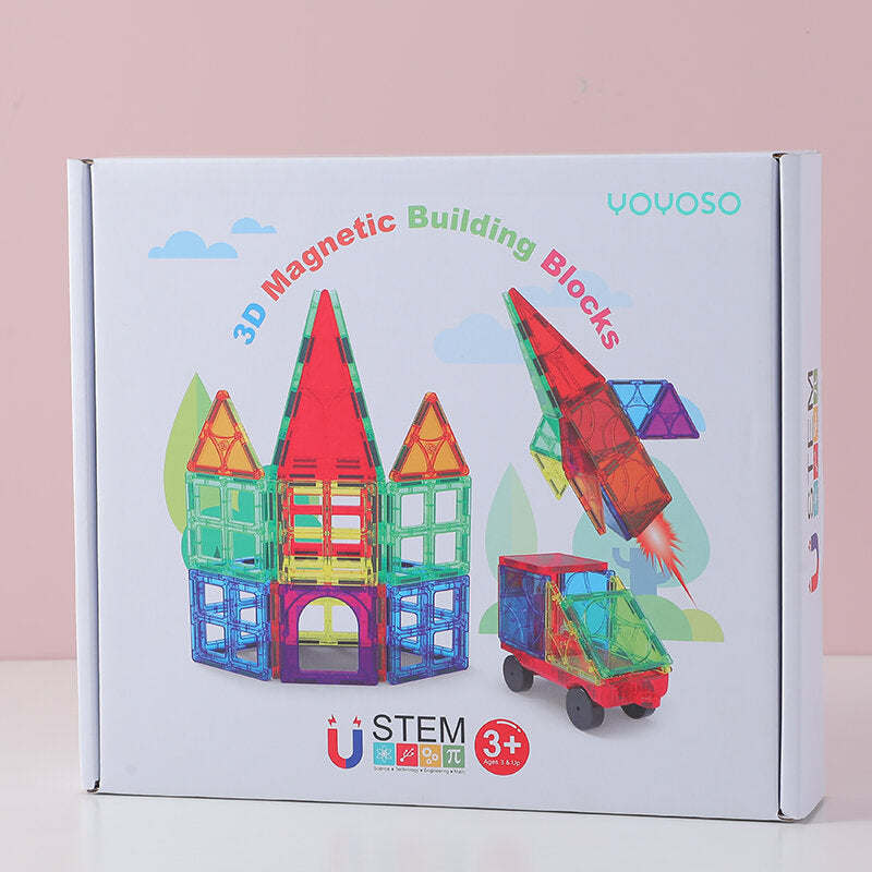 Blocchi di costruzione per finestre colorate con magnete 3D 36 pezzi