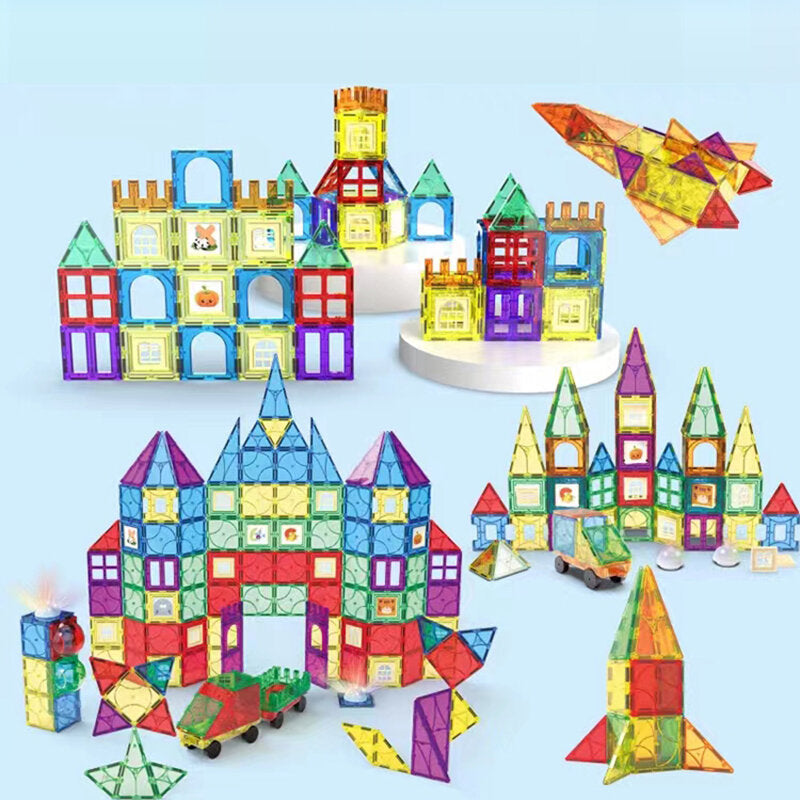 Blocchi di costruzione per finestre colorate con magnete 3D 36 pezzi