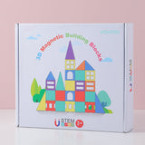 Blocchi di costruzione per finestre colorate con magnete 3D 70 pezzi