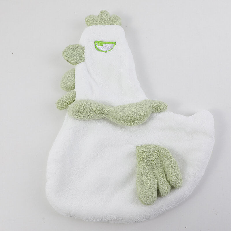 Asciugamano a mano Little Chicken - verde