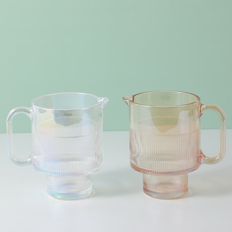 Tazza in vetro con serie a strisce verticali - 600 ml