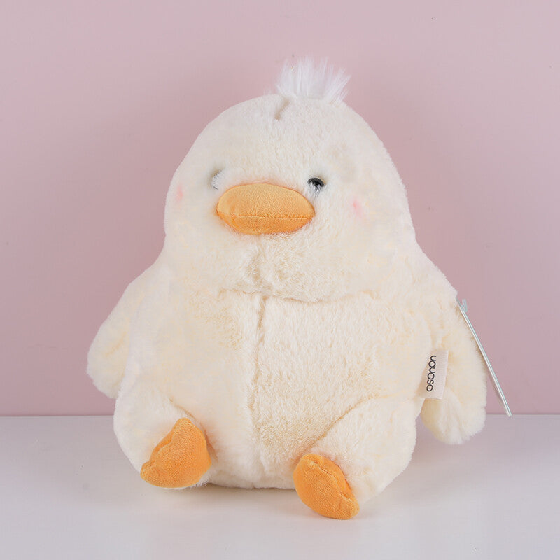 Peluche bambola anatra paffuta-22CM（occhi plastici)