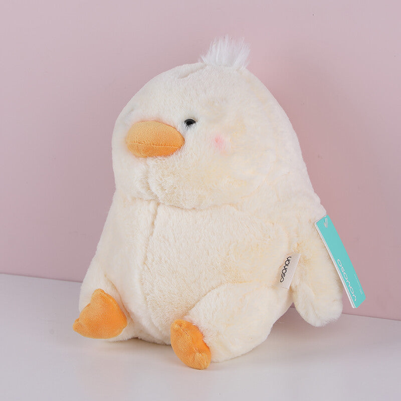 Peluche bambola anatra paffuta-22CM（occhi plastici)