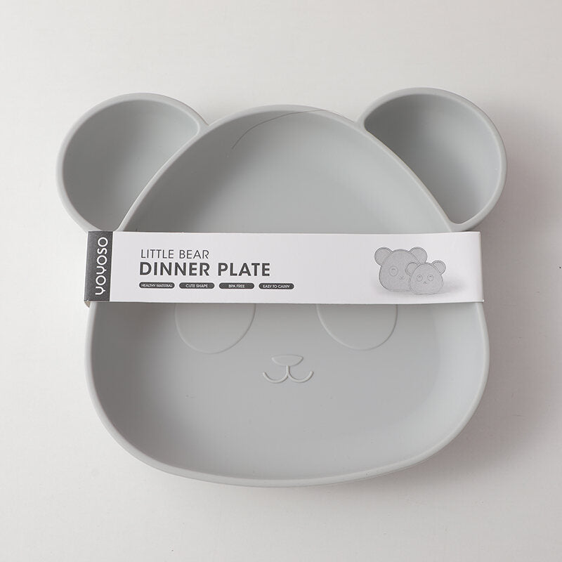 Piatto da pranzo a forma di orsetto - grigio