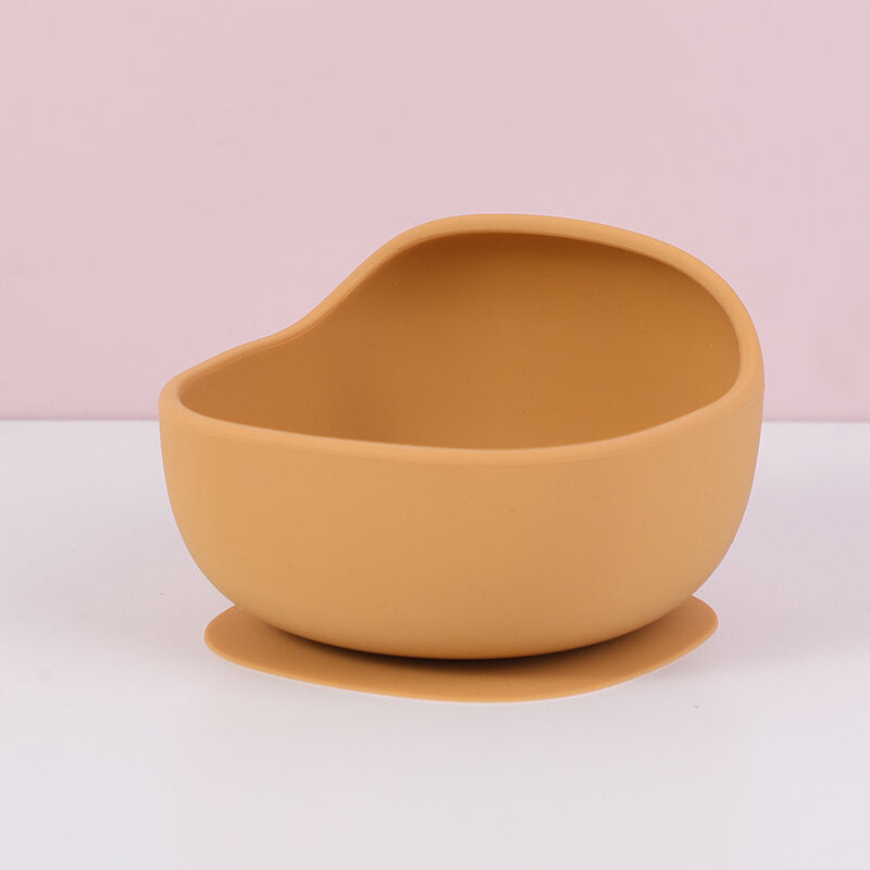 Ciotola quadrata in silicone - giallo