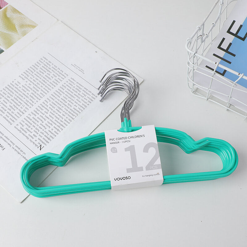 Appendino per bambini rivestito in pvc - 12 pezzi - verde