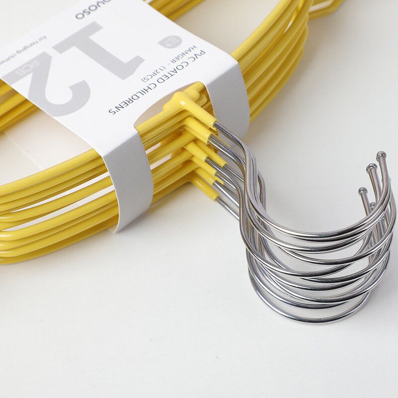 Appendino per bambini rivestito in pvc - 12 pezzi - giallo