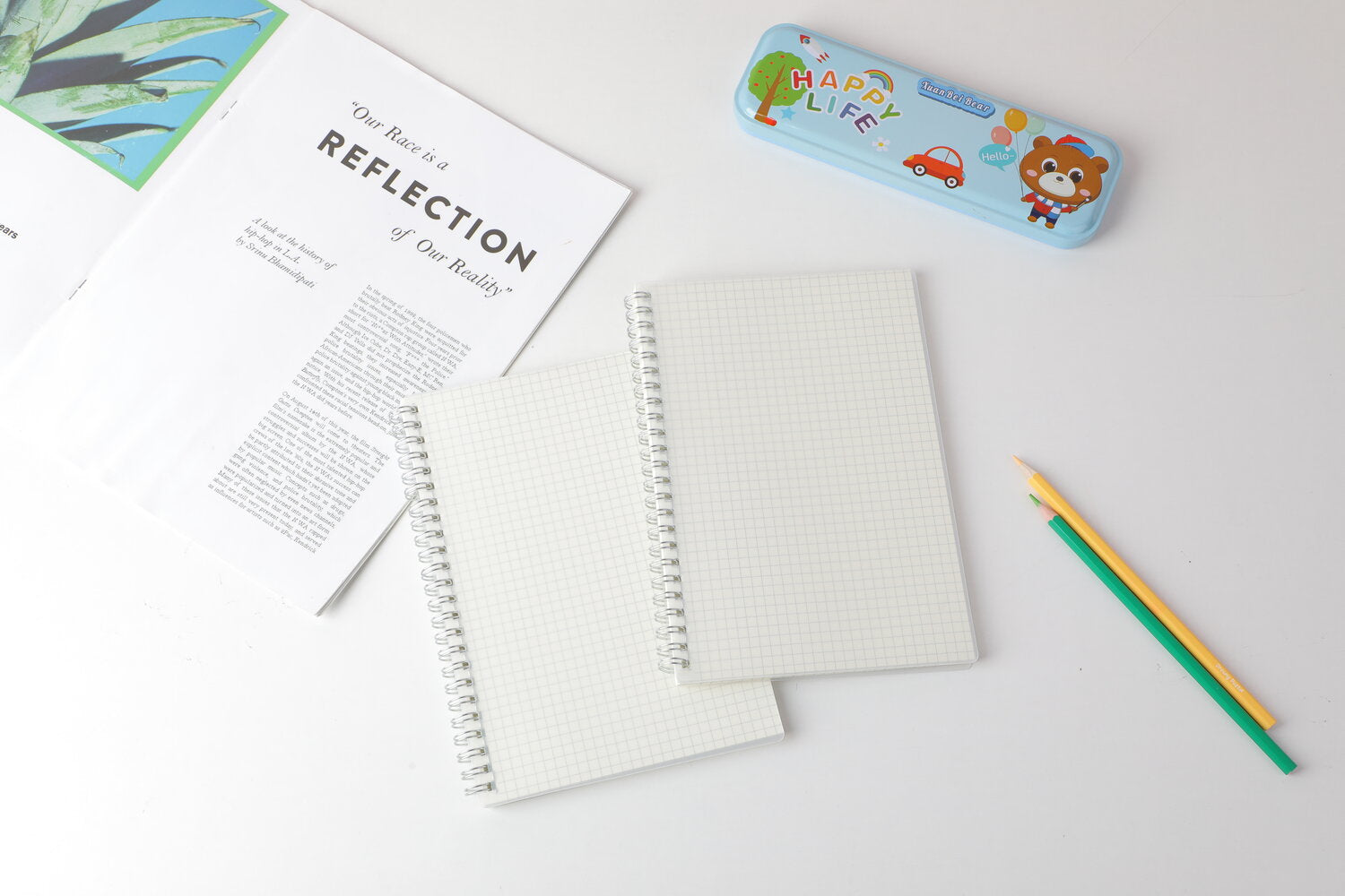 Taccuino in bobina PP A5 Gridding basic