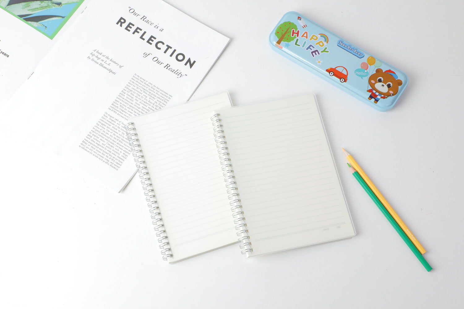 A5 linea orizzontale taccuino di base in PP bobina