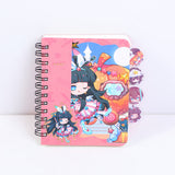 AOTU World-Quaderno a spirale con segnalibro in PVC A6-pagine interne con linee orizzontali