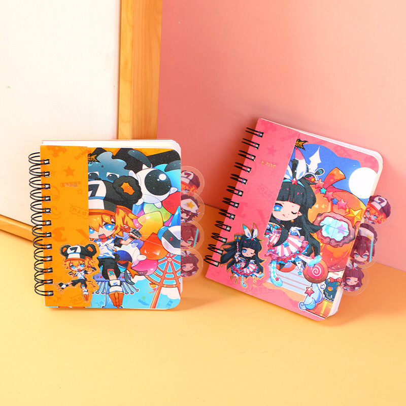 AOTU World-Quaderno a spirale con segnalibro in PVC A6-pagine interne con linee orizzontali