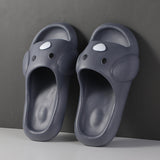 Pantofola da uomo grigio cucciolo carino taglia 44-45