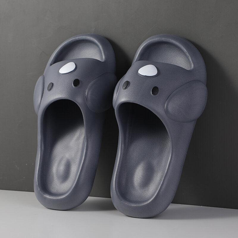 Pantofola da uomo grigio cucciolo carino taglia 44-45