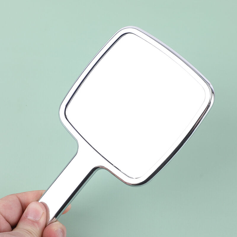 Specchio per il trucco di bellezza quadrato con increspatura d'acqua e maniglia