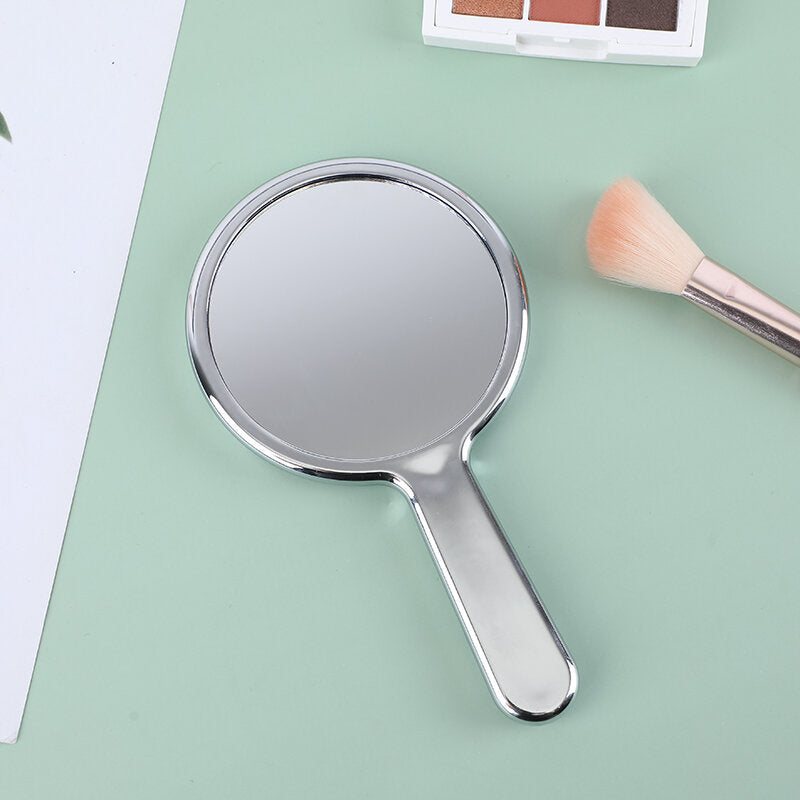 Specchio per il trucco di bellezza rotondo a increspatura d'acqua con maniglia