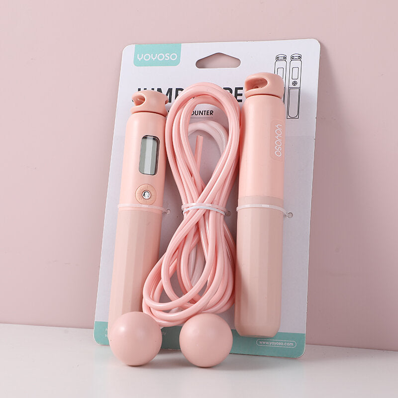 Corda di saltare elettronica per il conteggio con palline a doppio uso - rosa