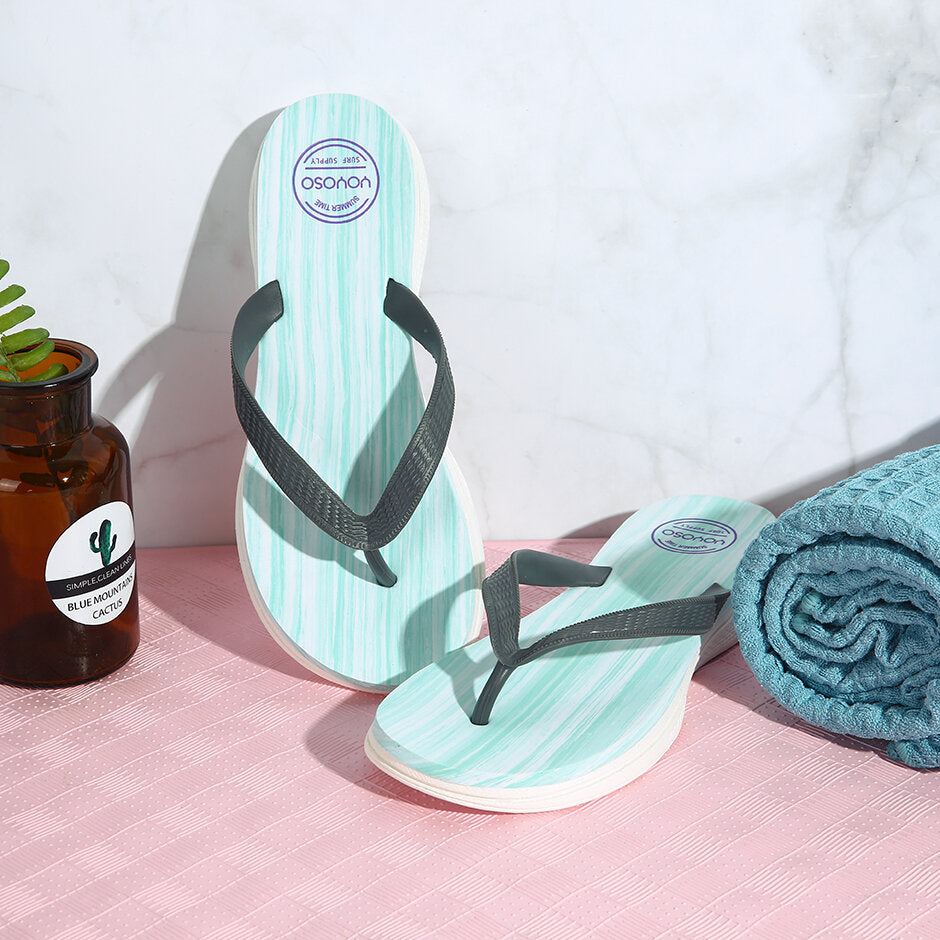 Infradito casual da donna (verde chiaro taglia: 37-38)