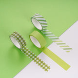 Nastro di carta giapponese verde 15MM - 3 PCS