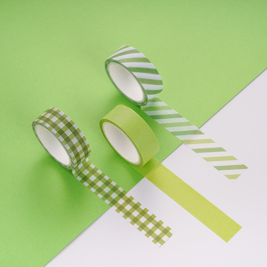 Nastro di carta giapponese verde 15MM - 3 PCS