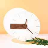 Semplice orologio da parete rotondo da 12 pollici - bianco