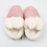 Simpatiche pantofole in cotone per bambini in filato di piume rosa 22