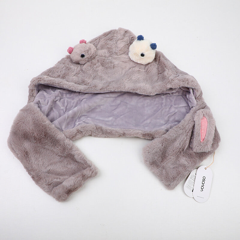 Sciarpa e cappello per bambini carini e divertenti con doppie palline