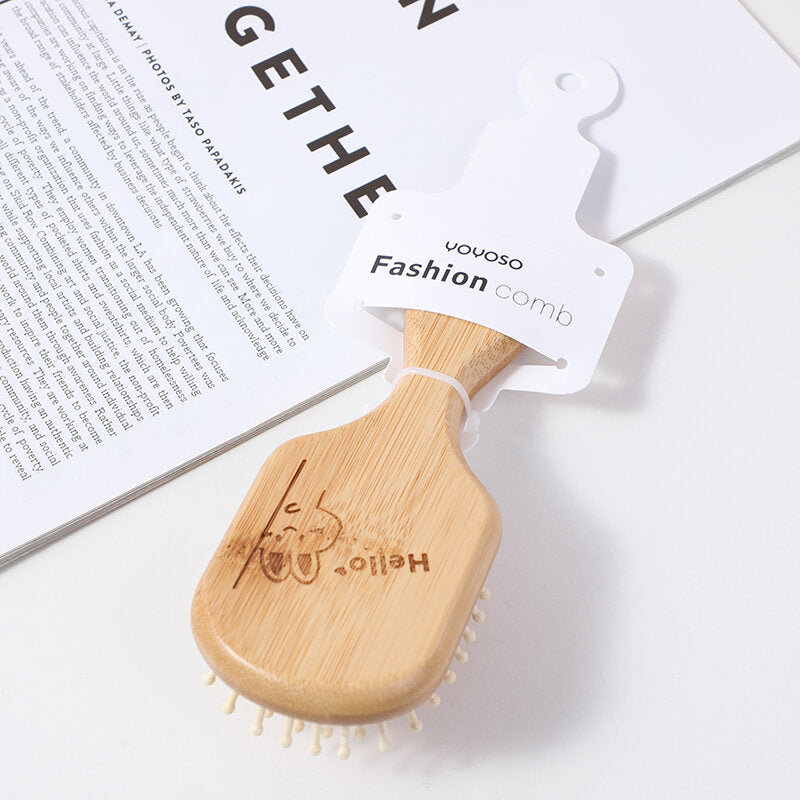 Pettine da massaggio quadrato in bambù-ZH492-7