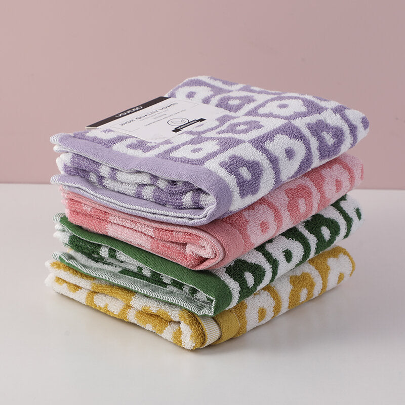 Asciugamano in puro cotone a fiori retrò