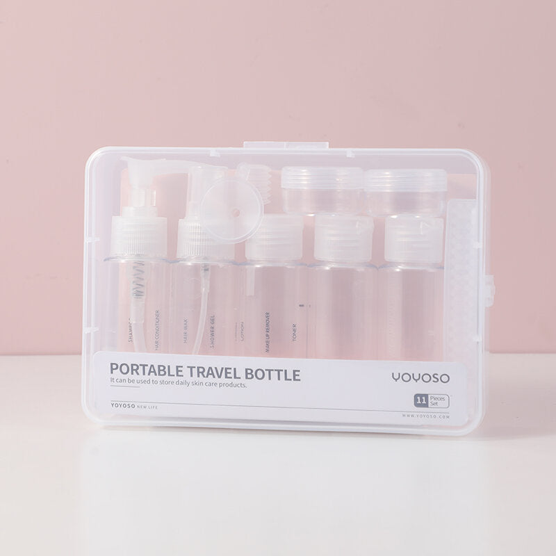 Set di bottiglie da viaggio portatili da 11 pezzi