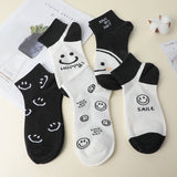 Calze da donna con volto sorridente di tendenza - 3 paia