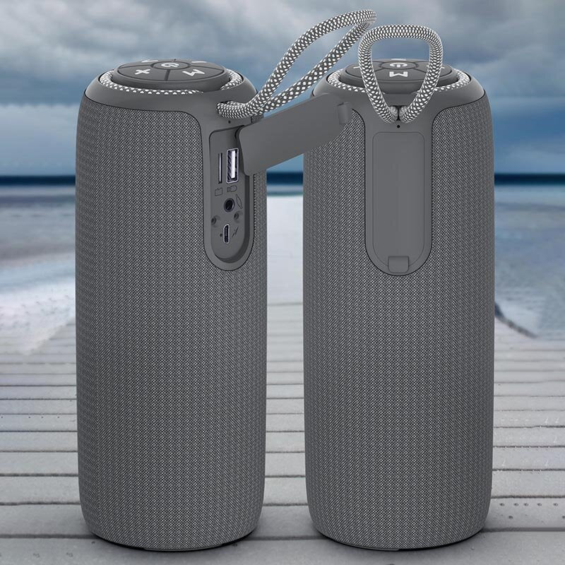 Altoparlante wireless quotidiano imdimeabile in tessuto di esterni - grigio