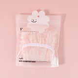 Cuffia da doccia a pois a doppio strato - rosa