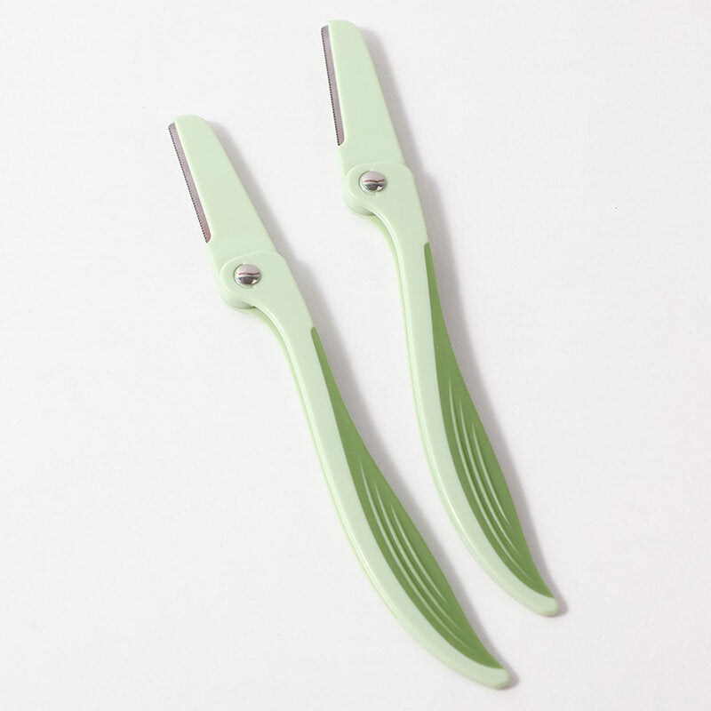 Set di 2 pezzi di rasoi di sopracciglia pieghevoli Premium