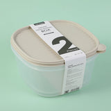 Scatola quadrata per la conservazione dei prodotti freschi 2 pezzi