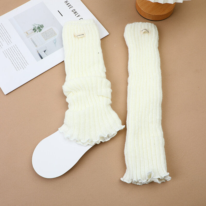 Calzini al polpaccio con etichetta semplice - bianchi