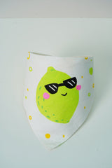 Scamiciato in garza di cotone con motivo di frutta (2 pezzi)