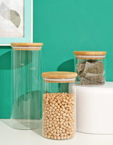 Serbatoio di stoccaggio in vetro borosilicato alto 400ml