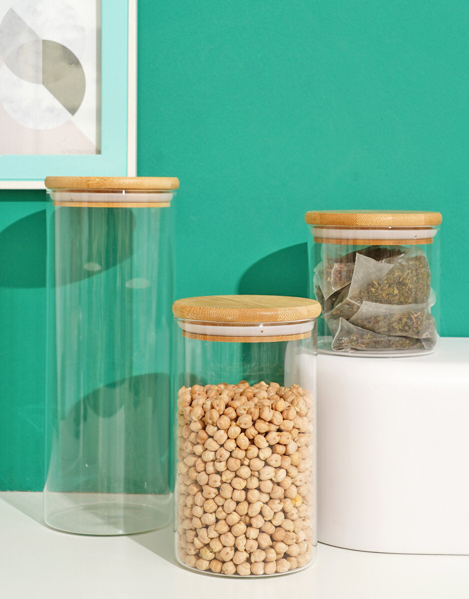 Serbatoio di stoccaggio in vetro borosilicato alto 400ml