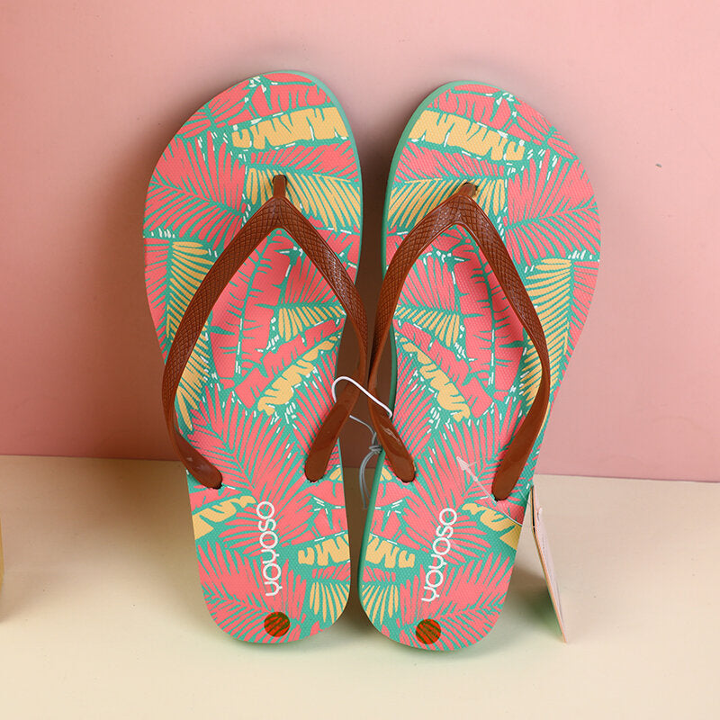 Foglie colorate tropicali infradito da donna 39-40