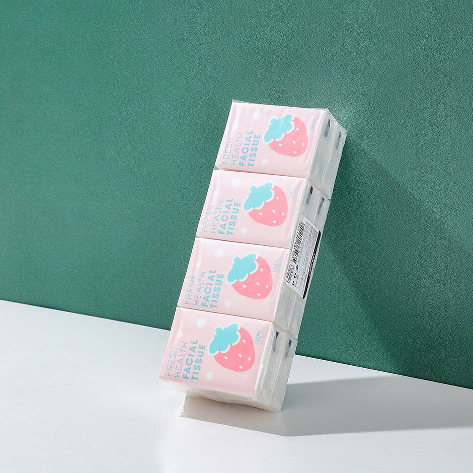 Fazzoletti di carta in pasta di legno grezza in confezione da 8 pezzi