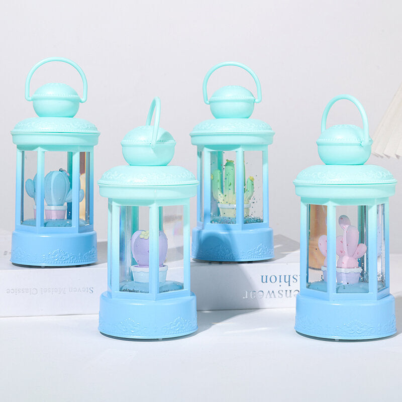 Lampada a vento da giardino con cactus