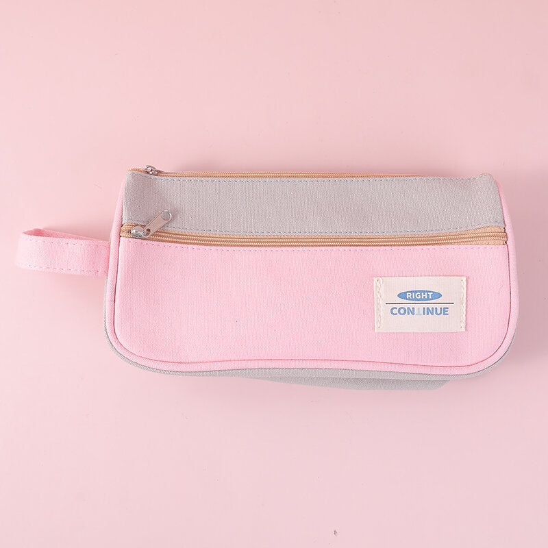 Sacchetto portamatite a forma di barca con doppia cerniera di record difetto– 1 pezzo