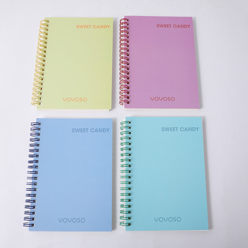 Quaderno a bobina in silicone con caramelle arcobaleno B6