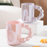 Tazza in ceramica con manico grande perla -390ml