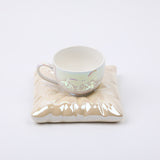 Set tazza e piattino con fiocco - 280 ml