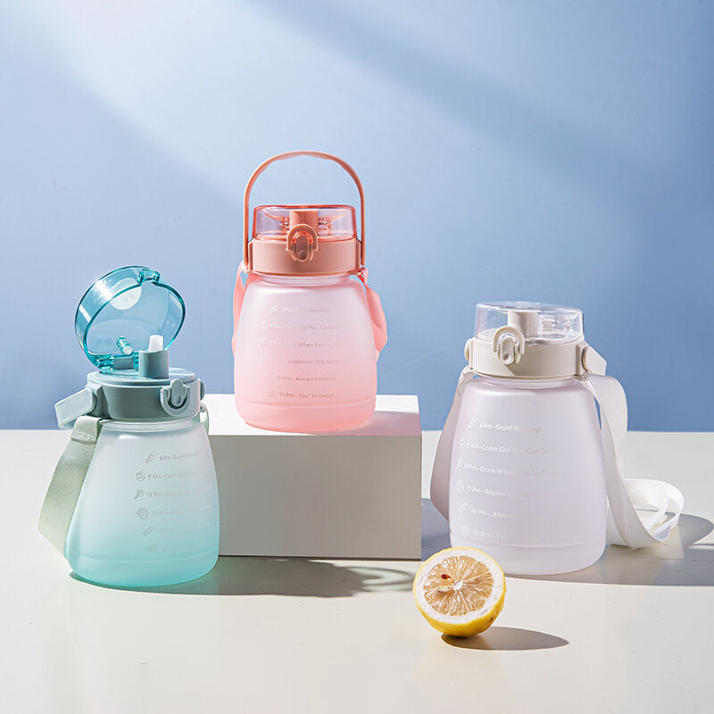 Bicchiere di plastica pancia grande portatile-1500ml