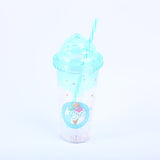 Coperchio per gelato con cannuccia in plastica - 380 ml