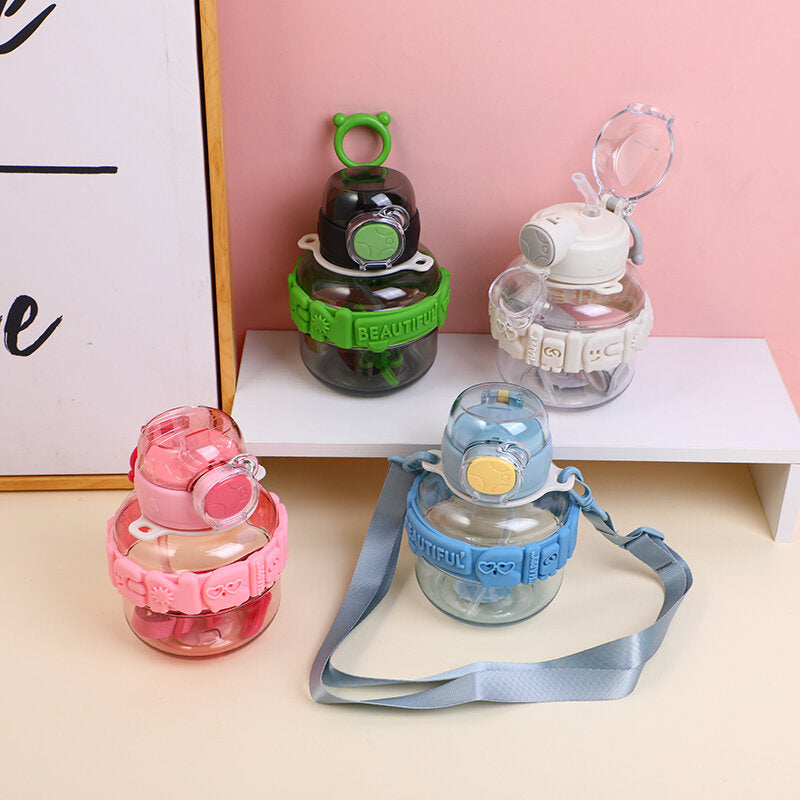 Lettere ad anello in silicone Borraccia di plastica-650ml