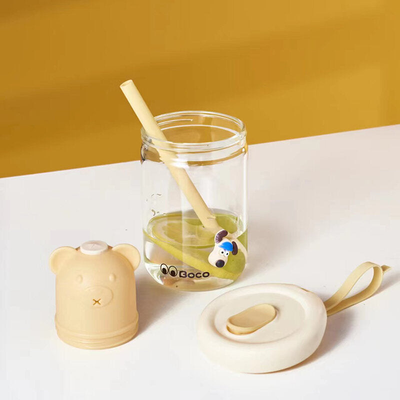 Tazza di vetro con didita di tè dell'orsetto - 480 ml